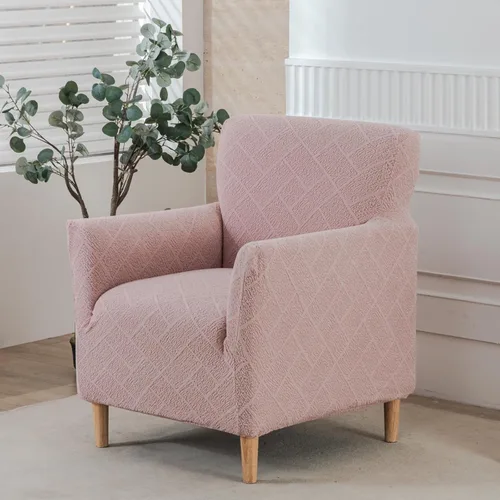 Miniatura 10 de HAOYONG - Funda elástica de terciopelo para silla de banquete, fundas para sillas de 1 pieza, fundas para sillones de sofá, funda suave para sillón