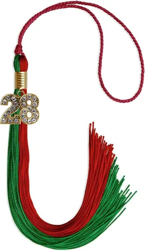 Miniatura 210 de Endea Graduation Borla de doble color con dije dorado (negro/oro brillante, 2022)