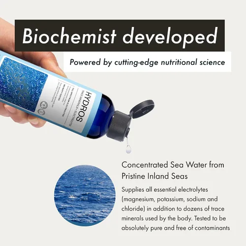Miniatura 4 de Synchro - Gotas de minerales con electrolitos Hydros Trace, gotas de agua rica en minerales para agua con electrolitos, gotas de electrolitos
