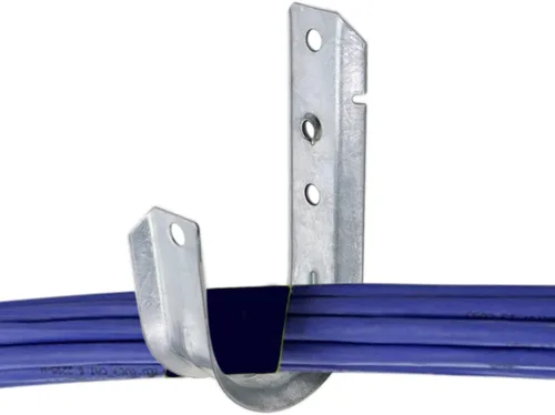 Soporte de cable con gancho en J, 1 5/16 pulgadas, soporte de cable de alambre de metal resistente, ganchos en J para fijar montaje en pared a