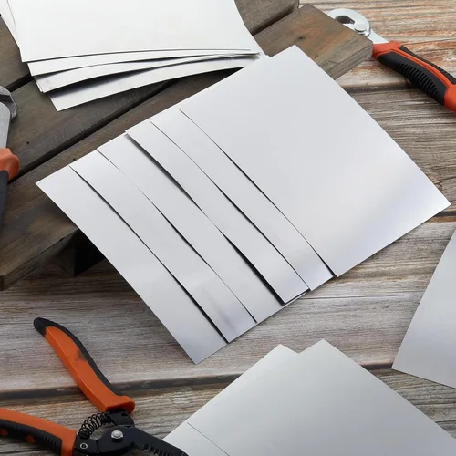 Miniatura 4 de Therwen 80 piezas de chapa de aluminio para techo intermitente de 5 x 7 pulgadas, techo de metal para cobertizo, impermeabilización alrededor