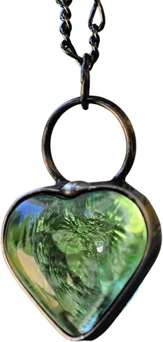 Miniatura 14 de Handmade Glass Chunky Heart Necklace