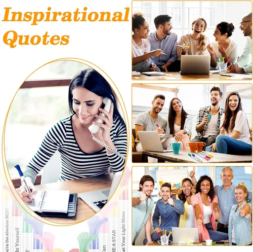 Miniatura 3 de Geyee 30 bolígrafos Thumbs Up a granel, bolígrafos divertidos de afirmación, citas inspiradoras, mensajes motivacionales, bolígrafo, regalos
