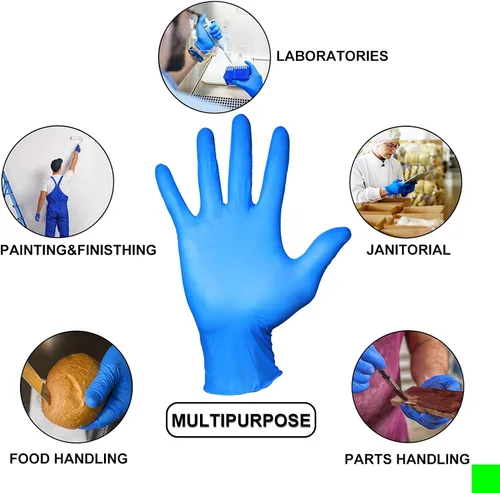 Miniatura 2 de PEIPU Guantes desechables de nitrilo, sin polvo, guantes de servicio de limpieza, sin látex