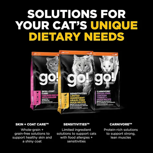 Miniatura 5 de Go! Solutions Sensitivities Limited Ingredient Duck Grain-Free Dry Cat Food, Chicken-Free Kibble Made by Experts for Sensitive Stomachs & Food