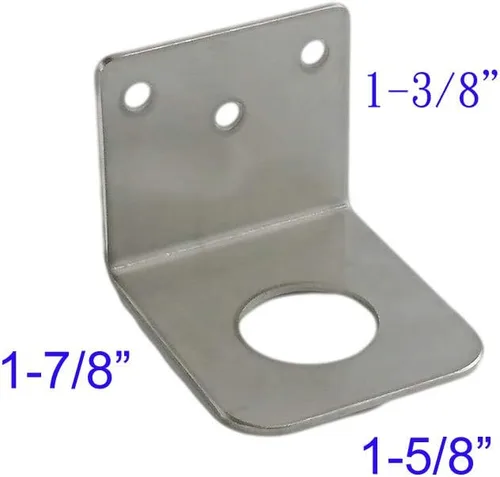 Miniatura 2 de NMO L Soporte 3/4 pulgadas Agujero Acero Inoxidable para UHF VHF Coaxial NMO Antena Montaje (1 PC)