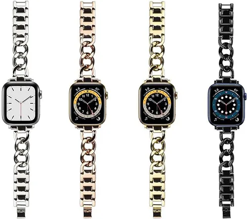 Miniatura 4 de Compatible con Apple Watch Band para mujer y hombre de 1.614 in 1.575 in 1.496 in 1.732 in 1.772 in 1.654 in Ultra 1.929 in, pulsera de acero