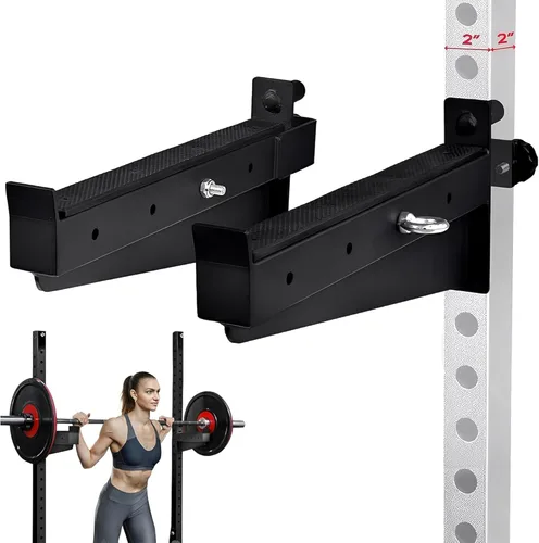 Yes4All Ganchos y accesorios en J para rack de alimentación – Soportes de barra resistentes compatibles con racks de alimentación de 2 x 2 y 3 x 3