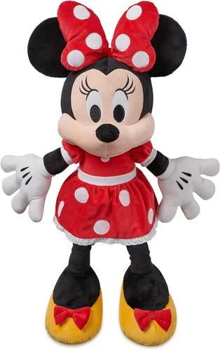 Miniatura 7 de Disney Store Peluche oficial de Mickey Mouse grande para niños, personaje de peluche con textura mullida y detalles bordados, cola suave, felpa