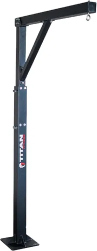 Titan Fitness Soporte de boxeo para bolsa pesada, árbol único ajustable de 7 pies 4 pulgadas a 8 pies 6 pulgadas, entrenamiento de 360 grados,