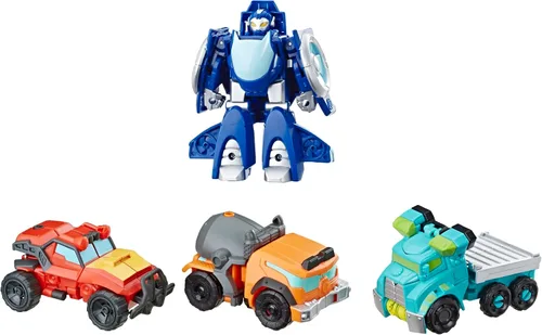 Miniatura 2 de Playskool Heroes Transformers Rescue Bots Academy Rescue Team Pack, 4 figuras coleccionables de acción convertibles de 4.5 pulgadas, juguetes