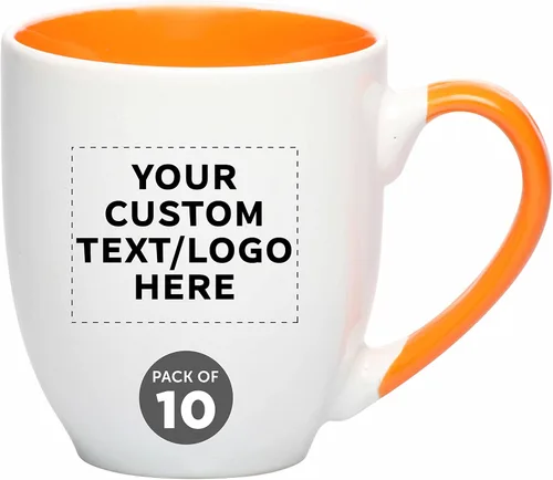Miniatura 11 de Juego de 1 tazas de café grandes estilo bistro personalizadas de 16 onzas, paquete personalizado a granel, perfectas para café, té, expreso, cacao