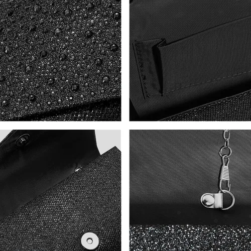 Miniatura 4 de Bolso de noche para mujer, clutch con diamantes de imitación tipo sobre, cartera de mano para fiestas, bodas y graduaciones