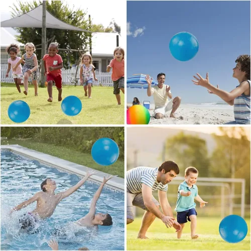 Miniatura 7 de Bola de patio de recreo, Kickball de 8.5 pulgadas para niños y adultos, para interiores y exteriores, balón de balonmano, juego de cuatro bolas Azul