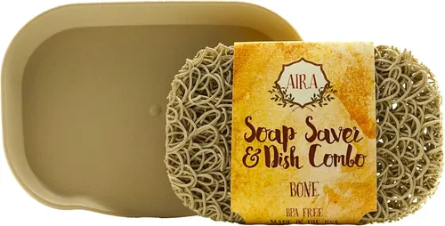 Miniatura 40 de Aira Jabonera - Plato para Jabón y Accesorio de Soporte de Jabón - Portajabones sin BPA para Ducha y Baño - Fabricado en EE. UU. - Drena el Agua