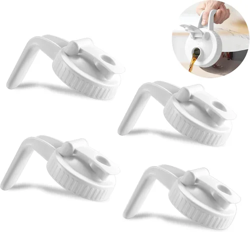 Miniatura 16 de Paquete de 2 tapas para frascos Mason de boca ancha en forma de V con asa, tapa con pico vertedor para frasco Mason con tapa abatible extendida, Rosa