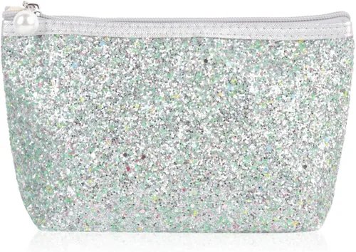 Miniatura 8 de RIAH FASHION Bolsa organizadora de embrague, bolsa organizadora de viaje, cosméticos, artículos de tocador, joyería, lindo bolso de lentejuelas