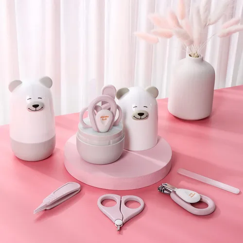 Miniatura 2 de Juego de cortaúñas para bebé con bonito estuche, kit de lima de uñas y uñas de los pies para manicura y pedicura para recién nacidos, regalo de aseo
