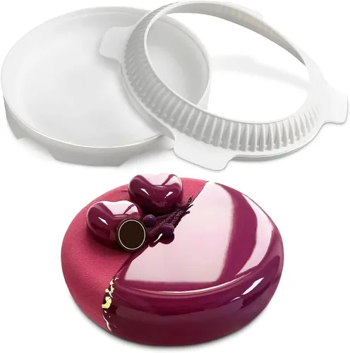 Miniatura 10 de Molde de corazón rompible – Molde de corazón de silicona con forma de diamante para conchas de chocolate, pasteles de mousse, tarta de queso – Boda