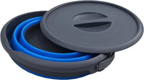 Miniatura 2 de SAMMART Cubo de plástico plegable de 5.5 L (1.4 galones) con tapa, bañera redonda plegable con tapa, cubo de agua portátil para pesca, maceta