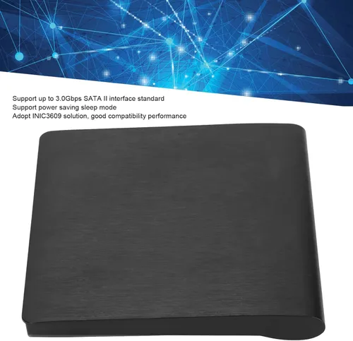 Miniatura 3 de Hilitand Unidad externa, unidad de CD portátil USB3.0 USB2.0 5Gbps Caja de unidad óptica para unidad SATA de 0.500 in 0.374 in Compatible