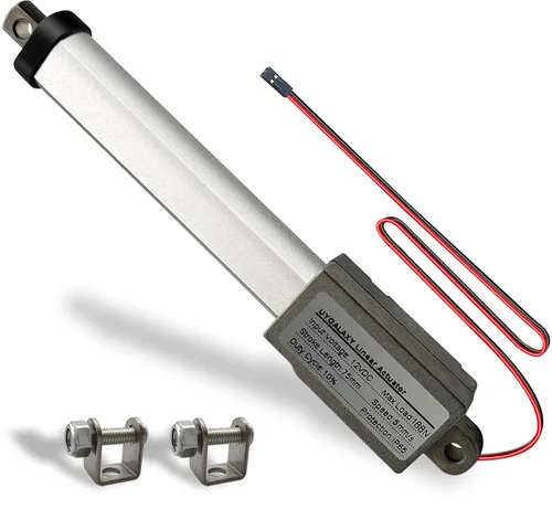UYGALAXY Mini actuador lineal eléctrico de 12 V de 3 pulgadas, 188N/42 libras, velocidad de 0.2 pulgadas/seg. Actuador de movimiento pequeño de