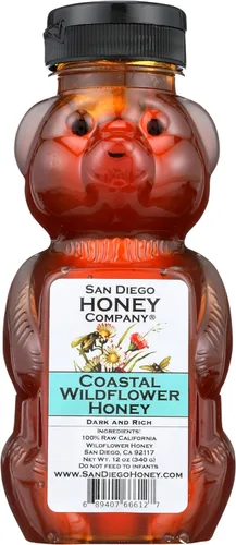 Miniatura 8 de Miel de cítricos de San Diego Honey Company – Oso de miel, miel de flor de naranja cruda con mandarina + limón de 12 onzas
