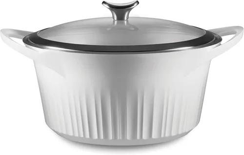 Miniatura 13 de CorningWare QuickHeat - Estofador de aluminio fundido de 4 cuartos de galón con tapa, interior de cerámica antiadherente, ligero y calor uniforme