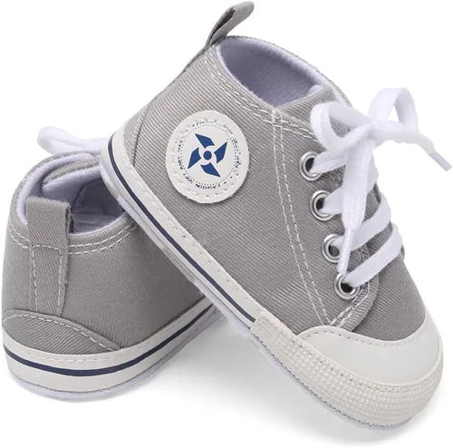 Miniatura 140 de Zapatos deportivos de lona de lona para bebés y niñas, suela antideslizante suave, suela antideslizante