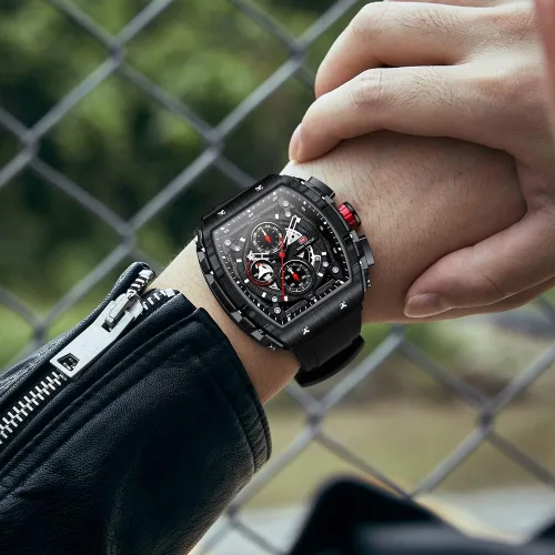 Miniatura 4 de MF MINI FOCUS Watch Wristwatch Fashion Hollow Big Dial Luminous Waterproof Sport Analog Quartz Business Mens Watches Silicon Strap Dress Watch