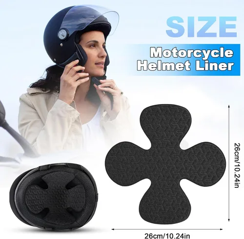 Miniatura 2 de Forro para casco de motocicleta, relleno de casco de motocicleta, relleno de casco con gancho y bucle, almohadilla de forro reutilizable lavable