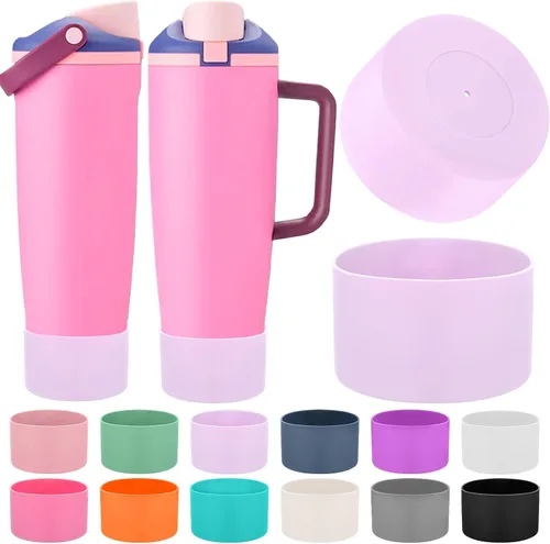 Miniatura 33 de Mity rain 2 piezas de botas protectoras de silicona para botellas y vasos FreeSip Sway de Owala de 30 oz y 40 oz - Accesorios para owala, mejora