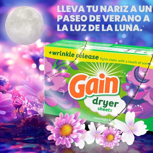 Miniatura 3 de Gain Hojas para secadora, aroma Moonlight Breeze, 120