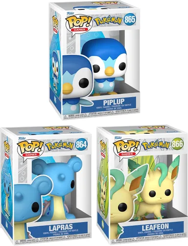 Miniatura 2 de Funko Pop! Games Juego de coleccionistas de Pokémon - 3 figuras Piplup, Lapras, Leafeon