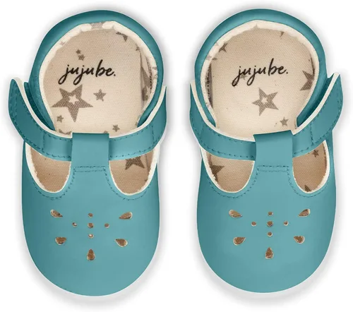 JuJuBe Mary Jane - Zapatos de bebé para niña, zapatos de bebé de cuero vegano lavables a máquina, zapatos de vestir para niñas con suela suave,