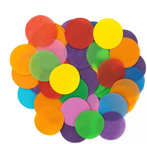 Miniatura 5 de Ultimate Confetti, Círculos de confeti biodegradables azul bebé, resistentes al fuego y caída lenta, confeti de papel de seda redondo para uso