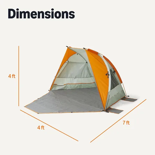 Miniatura 5 de Amazon Basics Refugios solares para campamento con protección UPF50+, ventanas de malla para ventilación, instalación simple sin herramientas, 7 x 4