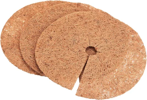 PATIKIL Tapete de fibra de coco para anillo de mantillo de 12 pulgadas, paquete de 3 protectores de fibra de coco para plantas en macetas de