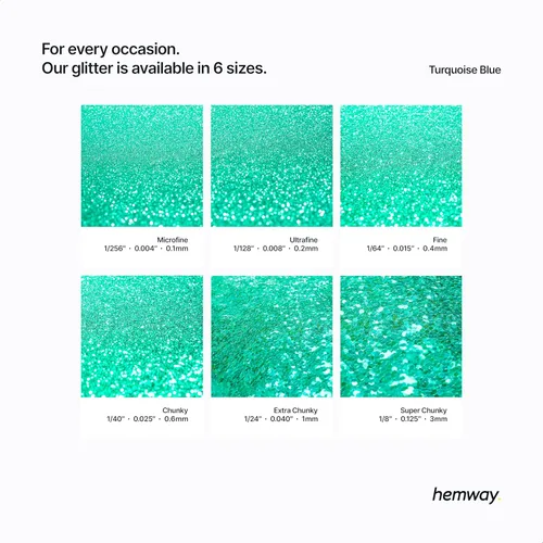 Miniatura 142 de Hemway - Purpurina para resina 100g, cristales metálicos plateados, copos súper gruesos para vasos de epoxi, cera de fusión