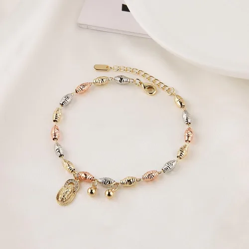 Miniatura 15 de HZMAN Pulsera de cruz con cuentas de rosario virgen de Guadalupe ajustable para mujer, regalo de joyería