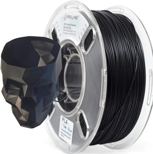 Filamento de impresora 3D de PLA de 1.75mm, PRILINE - Filamento de impresora 3D de PLA, carrete de 1 kg (2.2 libras) Filamento de impresión 3D
