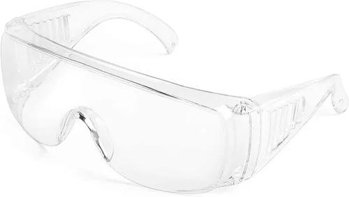 Miniatura 3 de Calabria 1003 Gafas de seguridad grandes que se ajustan sobre anteojos graduados Fitover para hombres y mujeres, envolventes, tintadas, Transparente