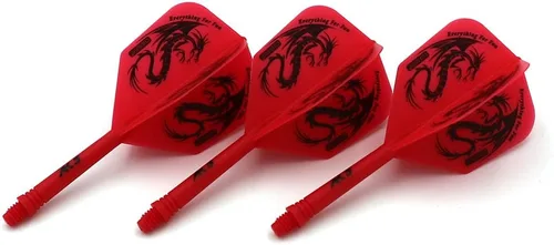 Miniatura 3 de CUESOUL ROST Vuelo y ejes de dardos integrados Meduim/Pequeño/Grande Rojo (Red Dragon)