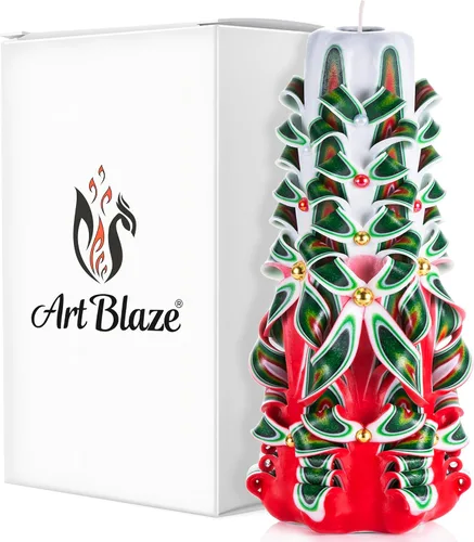Miniatura 20 de Velas Talladas - Vela Decorativa Grande Hecha a Mano – Vela Espiral Linda de Quemado Largo para Mujeres – Vela de Mesa para Decoración del Hogar