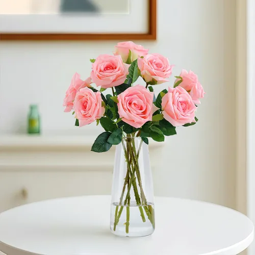 Miniatura 2 de Jarrón de cristal transparente, florero para centro de mesa, decoración del hogar, jarrones modernos para sala de estar, boda, oficina, mesa