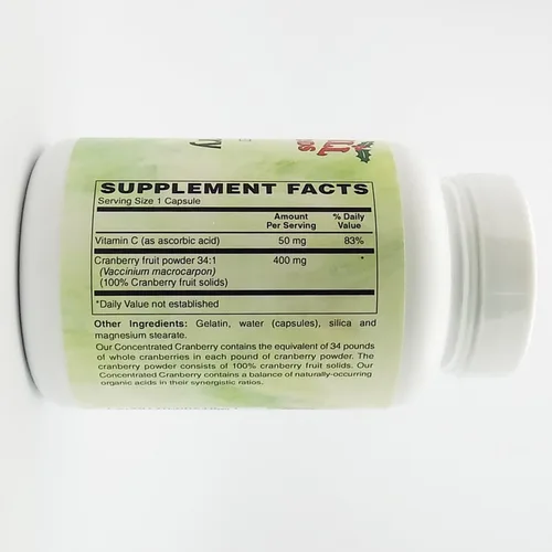 Miniatura 2 de Holly Hill Health Foods, Cran-Max Arándano Concentrado 400 MG, 120 Cápsulas