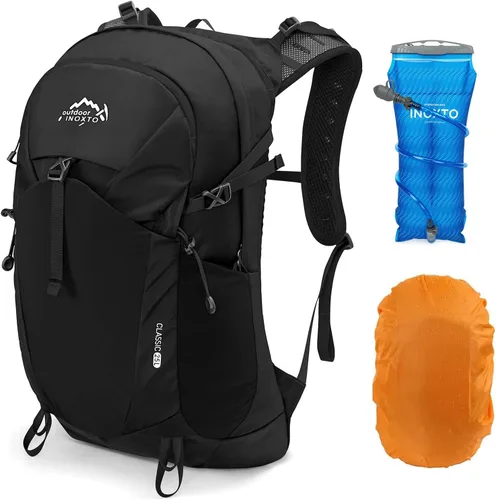 IX INOXTO Mochila de hidratación para senderismo con bolsa de agua de 3 litros para mujeres y hombres, mochila de agua de 25 litros para senderismo,