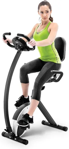 Miniatura 10 de Marcy - Bicicleta de ejercicios vertical plegable con resistencia ajustable para entrenamiento cardiovascular y entrenamiento de fuerza - Disponible