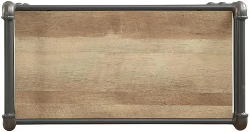Miniatura 6 de Acme Itzel - Estantería rectangular de 3 niveles de madera en roble antiguo y gris arena