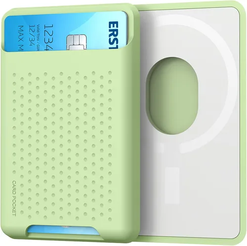 Miniatura 14 de Tarjetero para la parte posterior del teléfono para soporte MagSafe cartera magnética de silicona compatible con iPhone 17/16/15/14/13/12/12 Pro/12